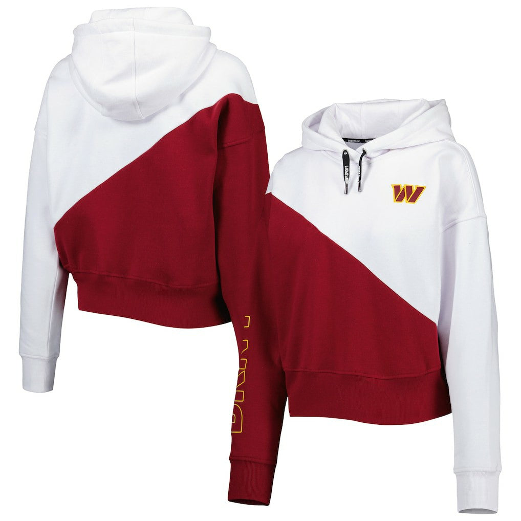 Washington Commanders DKNY Sport Women's Bobbi Color Blocked Pullover Hoodie | NFL Outlet