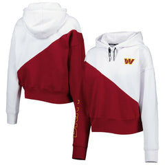 Washington Commanders DKNY Sport Women's Bobbi Color Blocked Pullover Hoodie | NFL Outlet