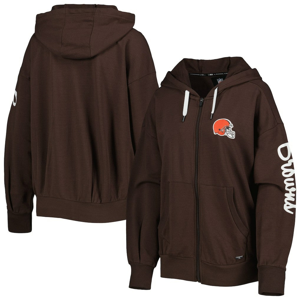 Cleveland Browns MSX by Michael Strahan Women's Emerson Lightweight Full-Zip Hoodie | NFL On sale
