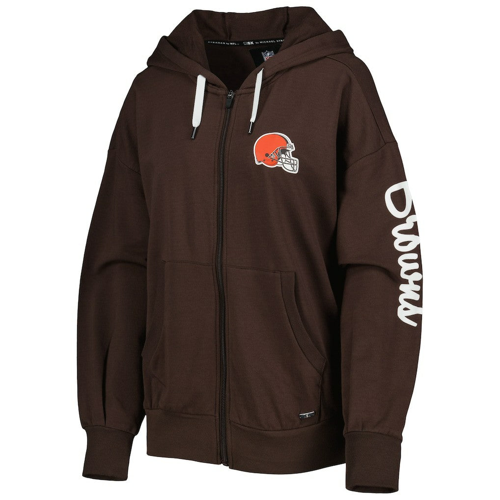 Cleveland Browns MSX by Michael Strahan Women's Emerson Lightweight Full-Zip Hoodie | NFL On sale