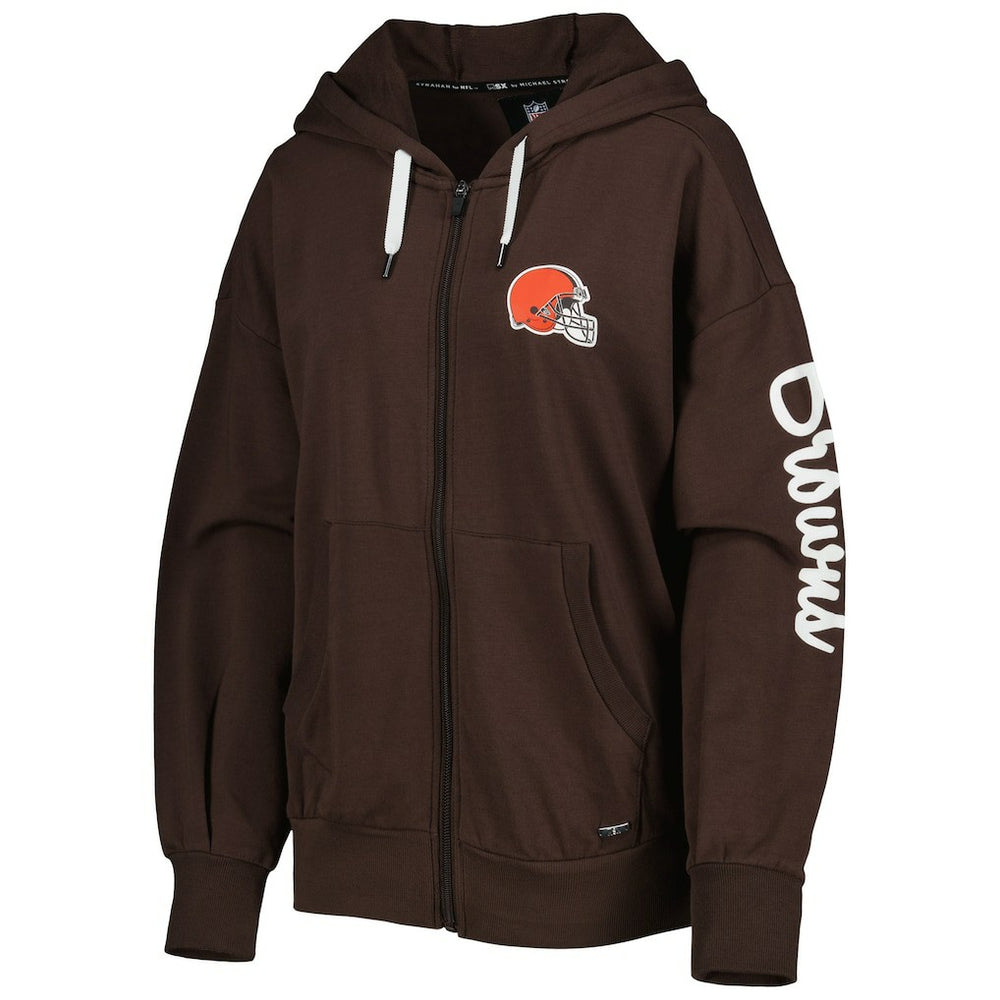 Cleveland Browns MSX by Michael Strahan Women's Emerson Lightweight Full-Zip Hoodie | NFL On sale
