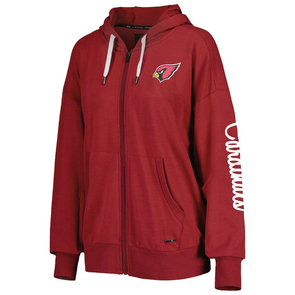 Arizona Cardinals MSX by Michael Strahan Women's Emerson Lightweight Full-Zip Hoodie | NFL Outlet
