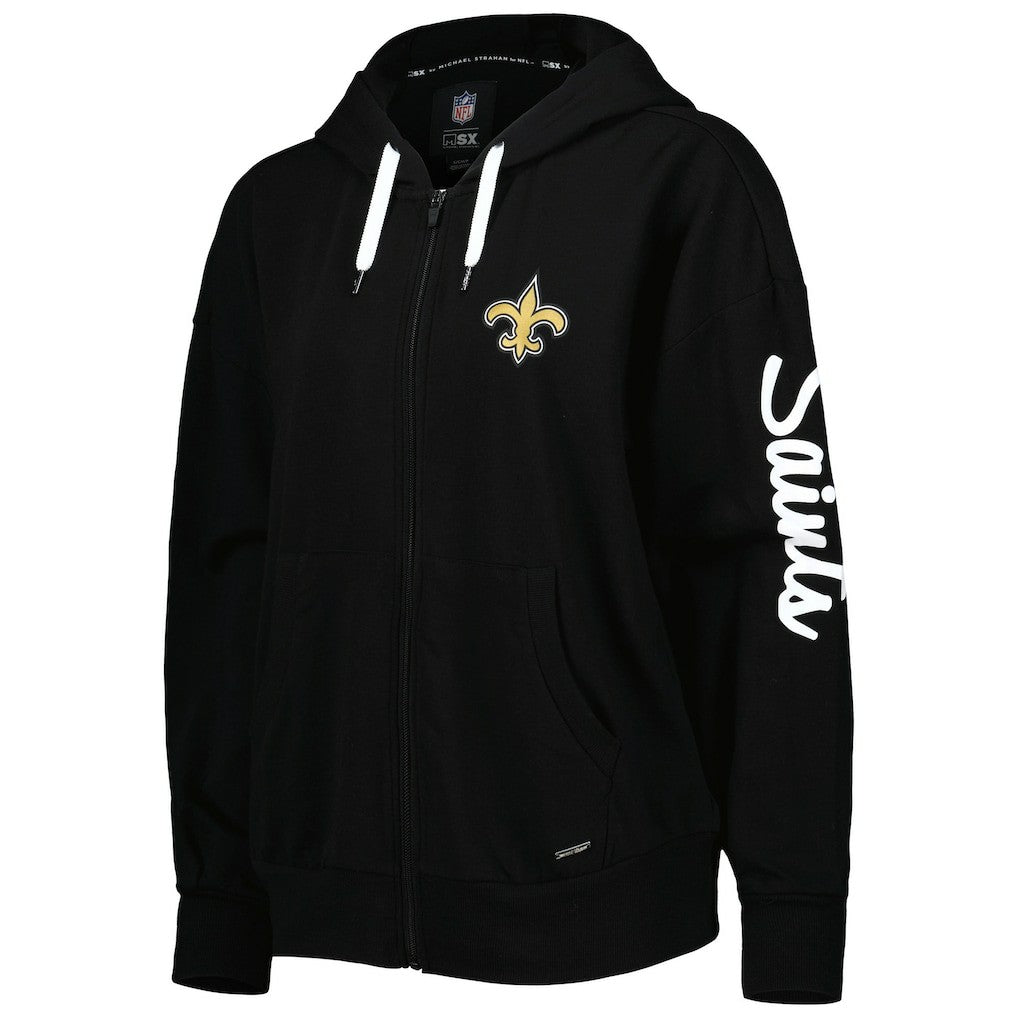 New Orleans Saints MSX by Michael Strahan Women's Emerson Lightweight Full-Zip Hoodie | NFL Near me