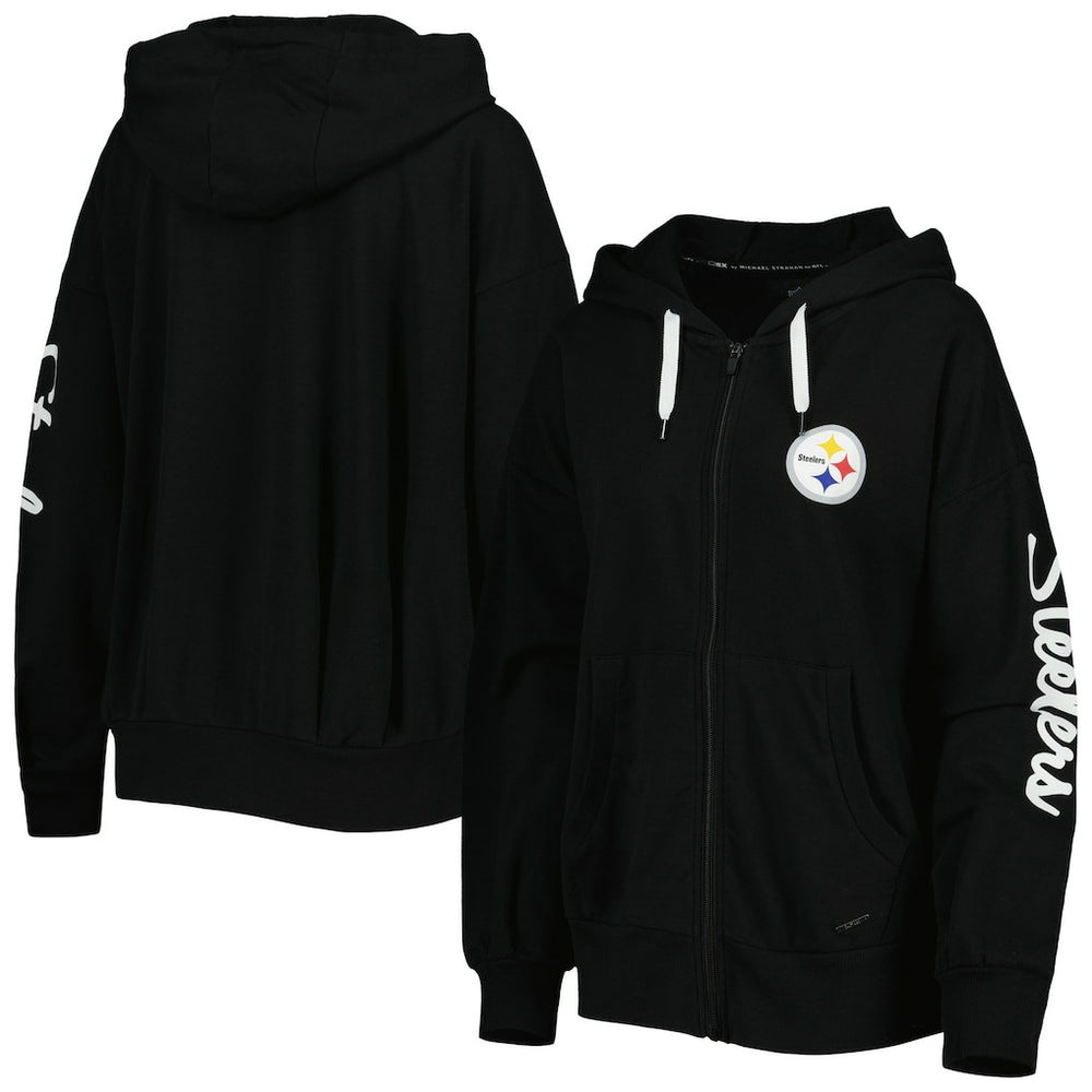 Pittsburgh Steelers MSX by Michael Strahan Women's Emerson Lightweight Full-Zip Hoodie | NFL Sale
