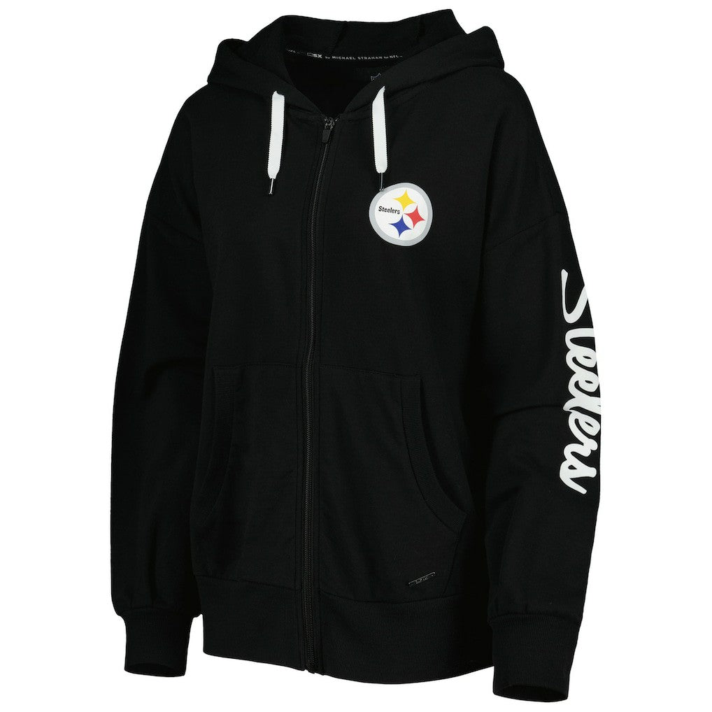 Pittsburgh Steelers MSX by Michael Strahan Women's Emerson Lightweight Full-Zip Hoodie | NFL Sale