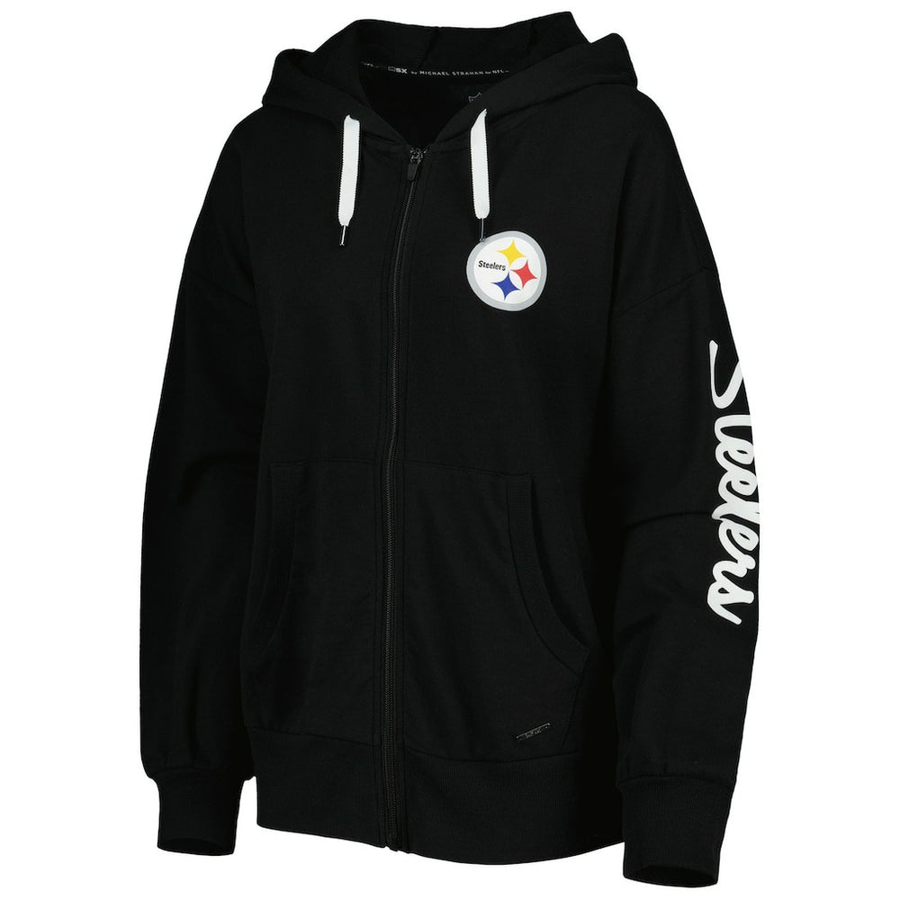 Pittsburgh Steelers MSX by Michael Strahan Women's Emerson Lightweight Full-Zip Hoodie | NFL Sale