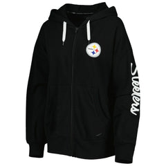 Pittsburgh Steelers MSX by Michael Strahan Women's Emerson Lightweight Full-Zip Hoodie | NFL Sale