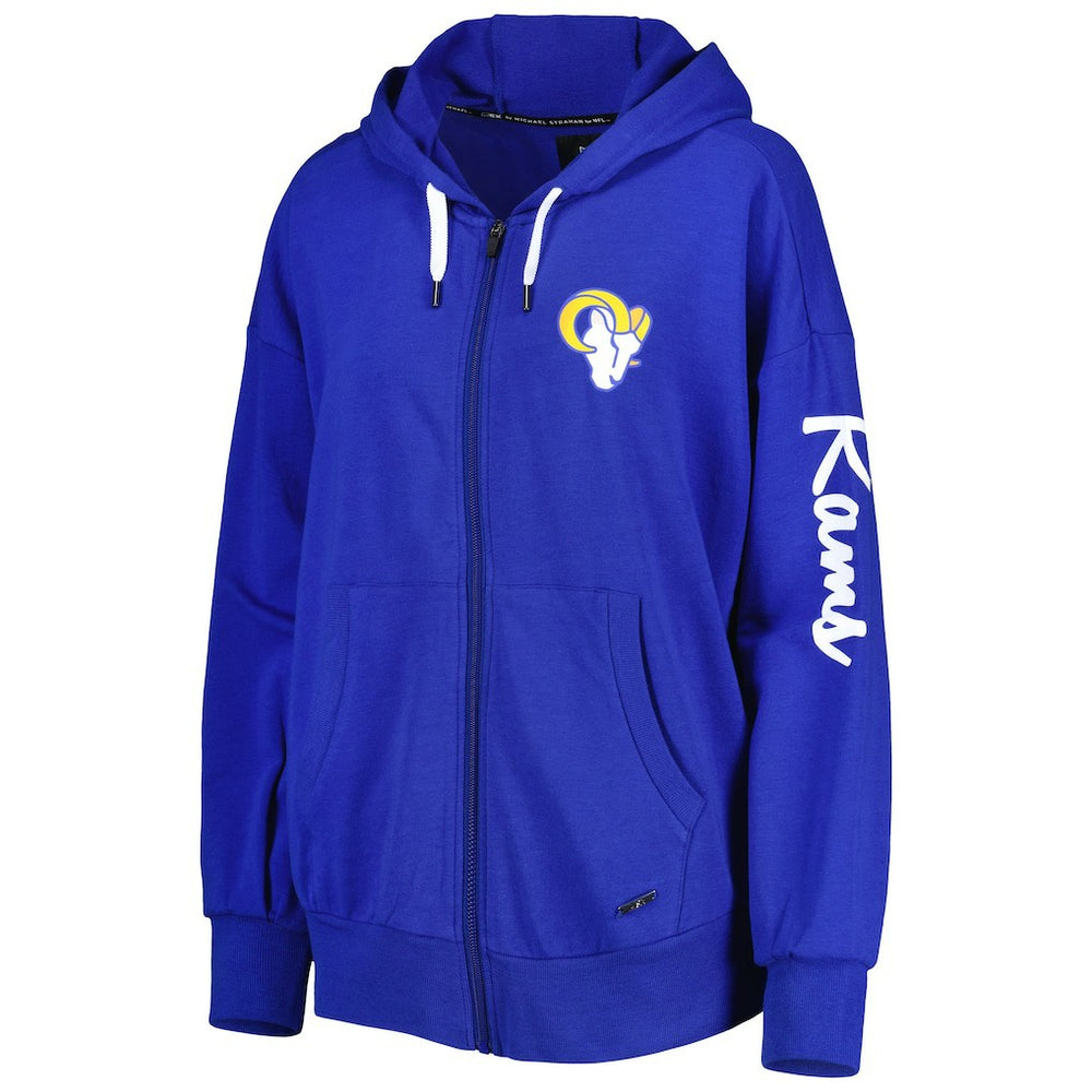 Los Angeles Rams MSX by Michael Strahan Women's Emerson Lightweight Full-Zip Hoodie | NFL Outlet