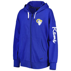 Los Angeles Rams MSX by Michael Strahan Women's Emerson Lightweight Full-Zip Hoodie | NFL Outlet