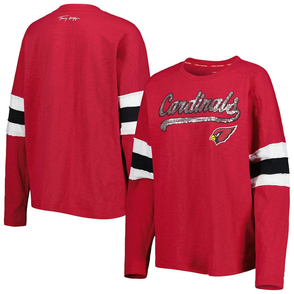 Arizona Cardinals Tommy Hilfiger Women's Justine Long Sleeve Tunic T-Shirt | NFL New