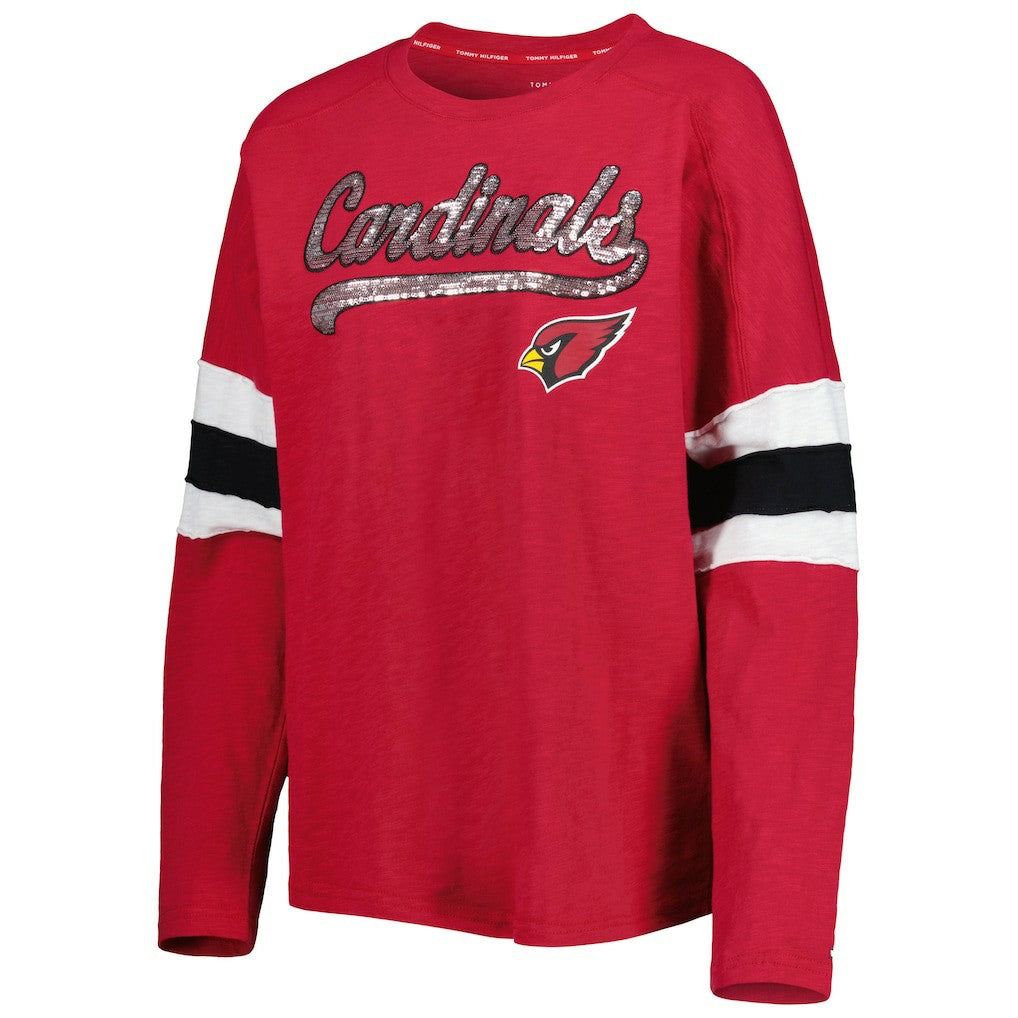 Arizona Cardinals Tommy Hilfiger Women's Justine Long Sleeve Tunic T-Shirt | NFL New