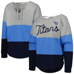 Tennessee Titans Touch Women's Outfield Deep V-Back Waist Length Pullover Sweatshirt | NFL Hot