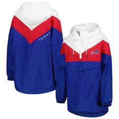 Buffalo Bills Tommy Hilfiger Women's Staci Half-Zip Hoodie Windbreaker Jacket | NFL On sale