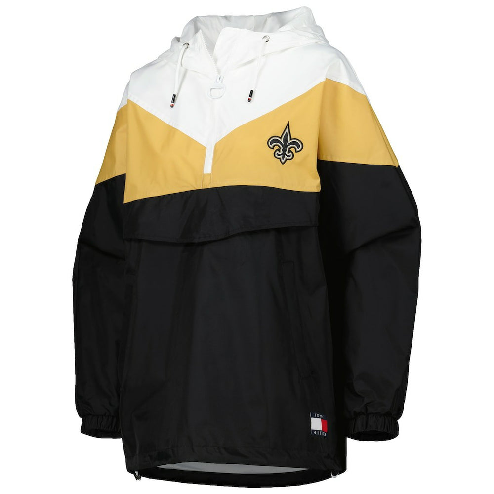 New Orleans Saints Tommy Hilfiger Women's Staci Half-Zip Hoodie Windbreaker Jacket | NFL Online