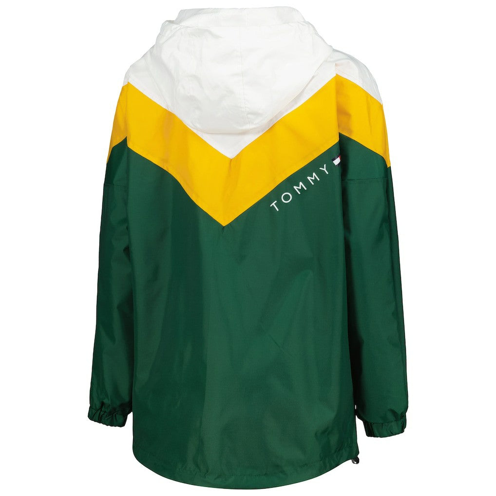 Green Bay Packers Tommy Hilfiger Women's Staci Half-Zip Hoodie Windbreaker Jacket | NFL New