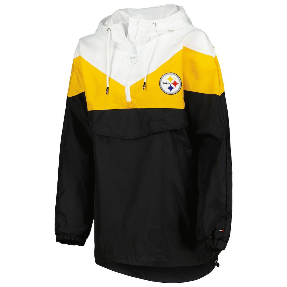 Pittsburgh Steelers Tommy Hilfiger Women's Staci Half-Zip Hoodie Windbreaker Jacket | NFL Discount