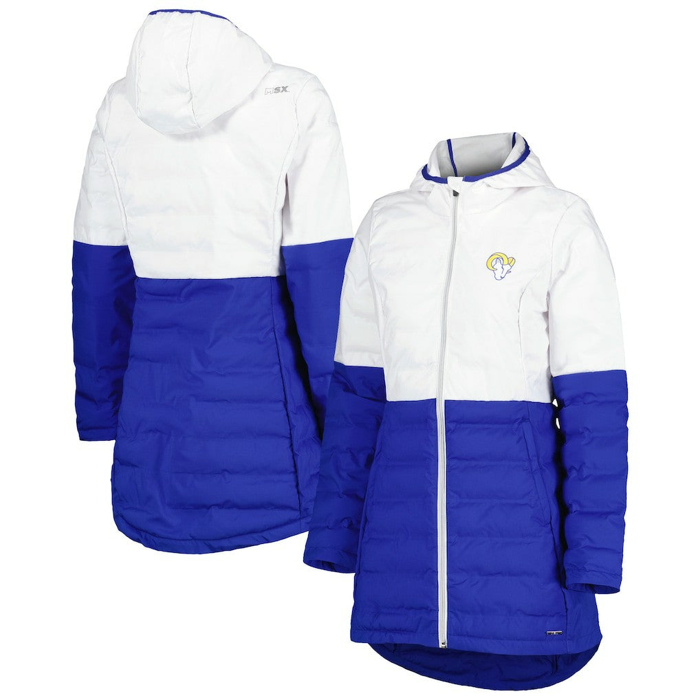 Los Angeles Rams MSX by Michael Strahan Women's Willow Quilted Hoodie Full-Zip Jacket | NFL Near me