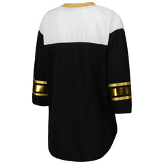 New Orleans Saints G-III 4Her by Carl Banks Women's Double Team 3/4-Sleeve Lace-Up T-Shirt | NFL New
