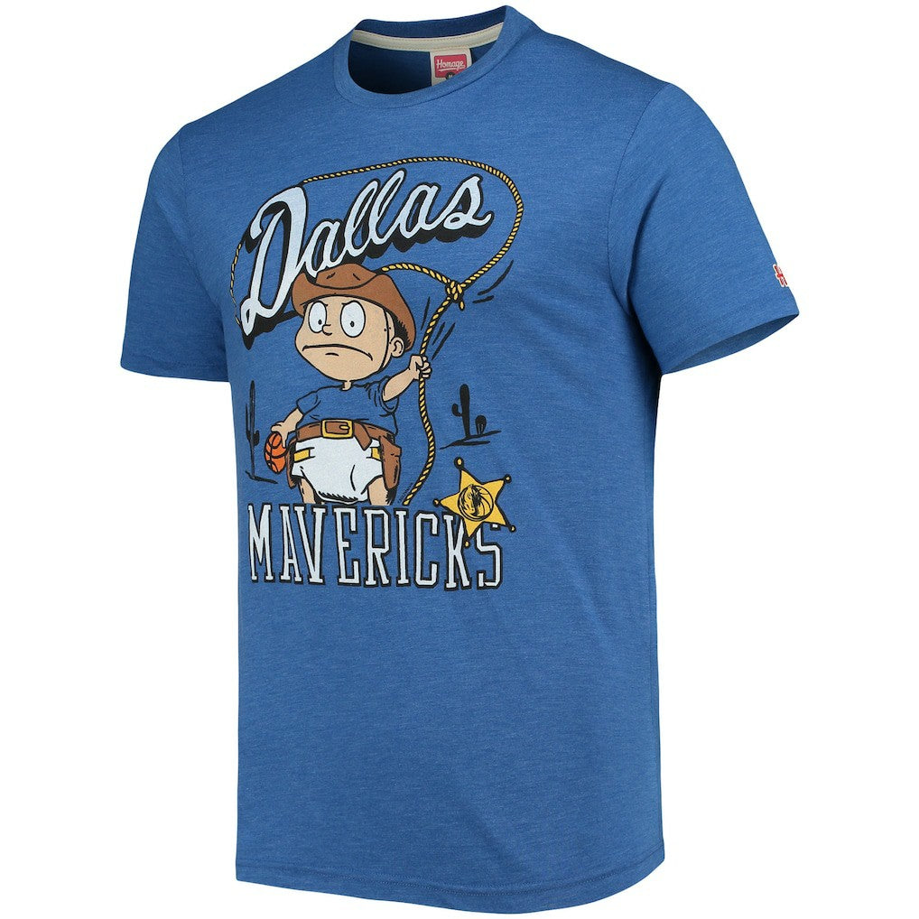 Blue Dallas Mavericks Homage NBA x Rugrats Tri-Blend T-Shirt sale | NBA