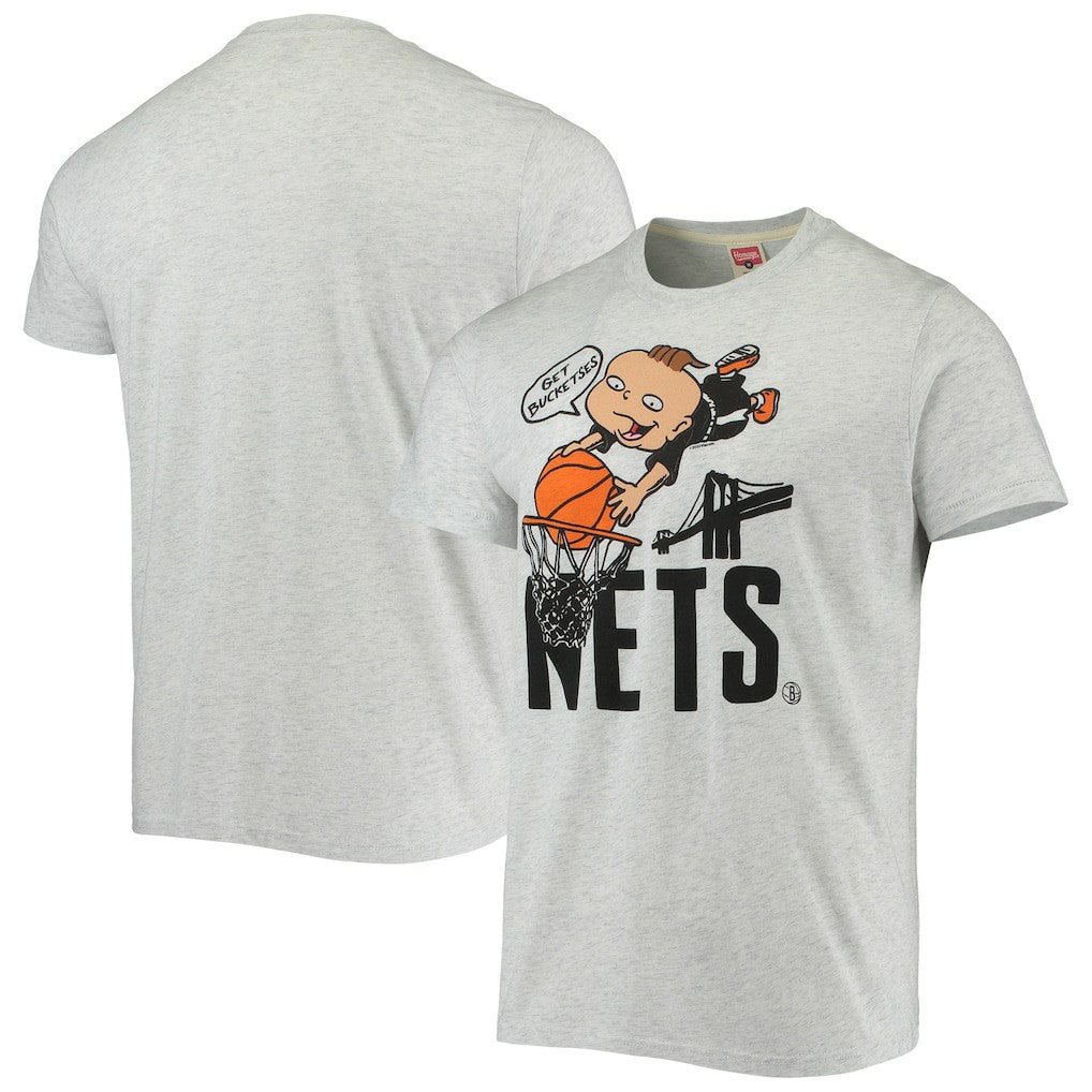 Ash Brooklyn Nets Homage NBA x Rugrats Tri-Blend T-Shirt | NBA