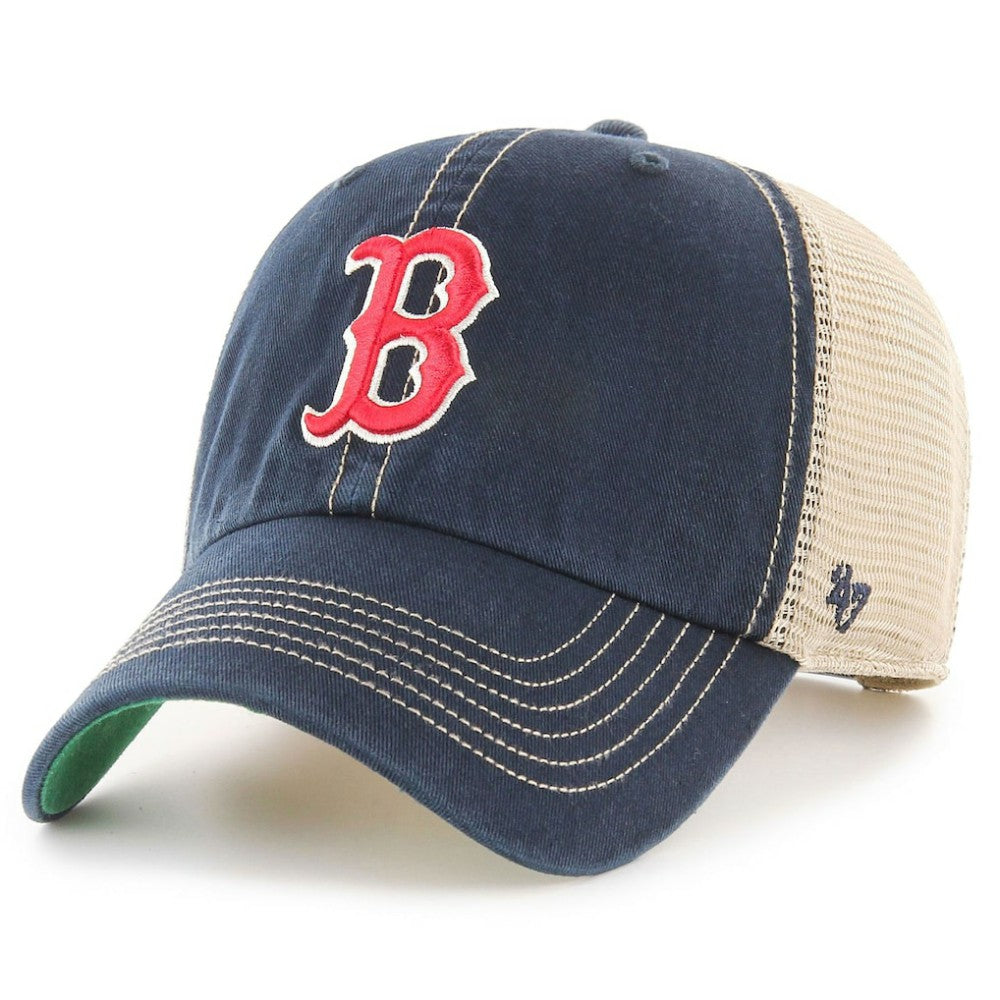 Boston Red Sox '47 Team Logo Trawler Clean Up Trucker Snapback Hat - MLB Hats