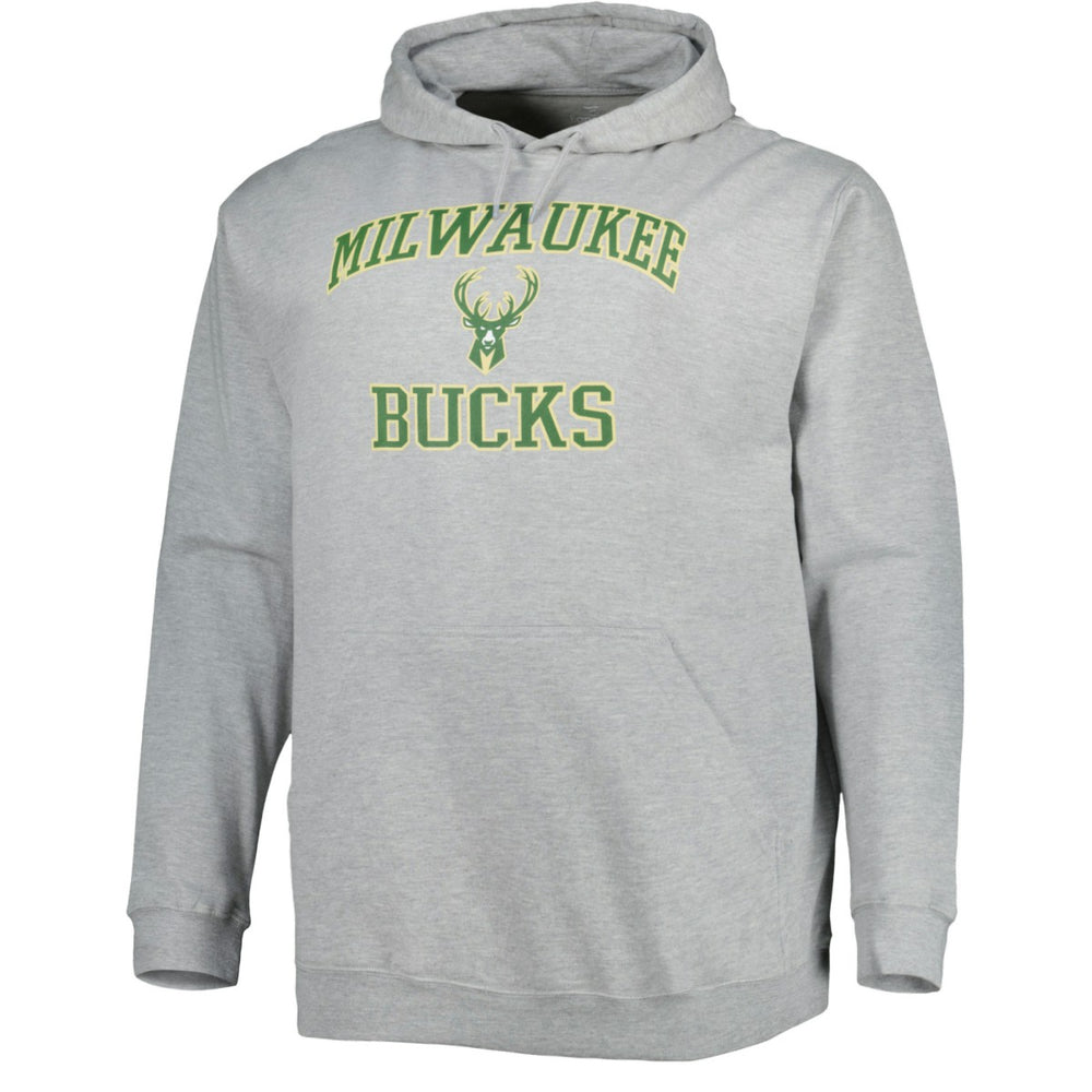 Heathered Gray Milwaukee Bucks Big & Tall Heart & Soul Pullover Hoodie | NBA