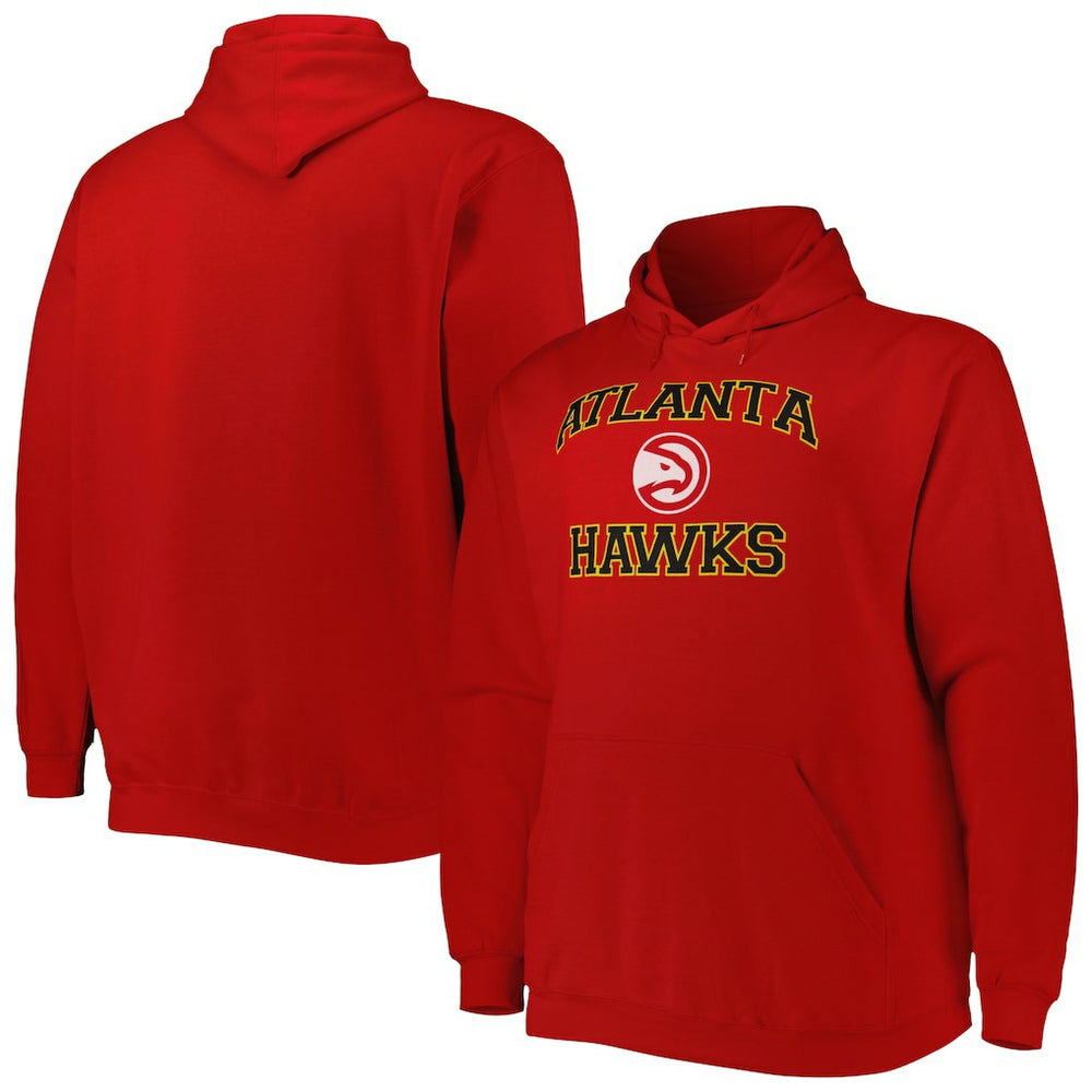Red Atlanta Hawks Big & Tall Heart & Soul Pullover Hoodie | NBA