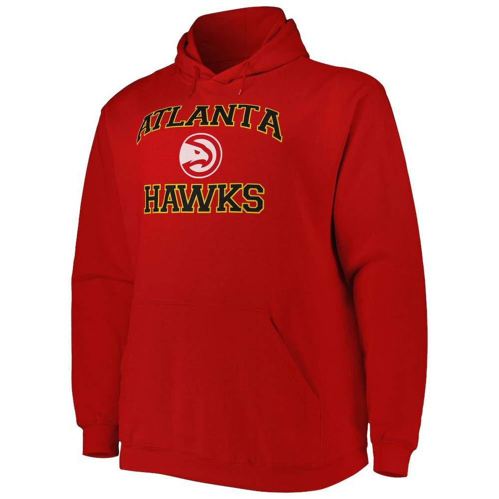 Red Atlanta Hawks Big & Tall Heart & Soul Pullover Hoodie | NBA