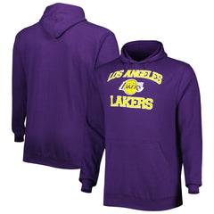 Purple Los Angeles Lakers Big & Tall Heart & Soul Pullover Hoodie | NBA