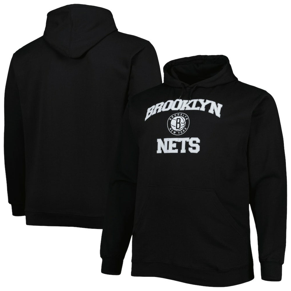 Black Brooklyn Nets Big & Tall Heart & Soul Pullover Hoodie | NBA