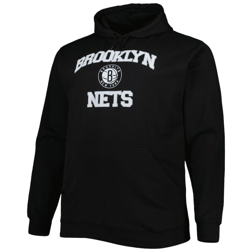 Black Brooklyn Nets Big & Tall Heart & Soul Pullover Hoodie | NBA