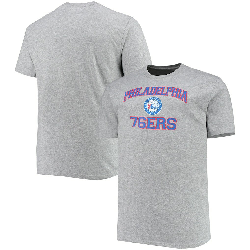 Heathered Gray Philadelphia 76ers Big & Tall Heart & Soul T-Shirt | NBA