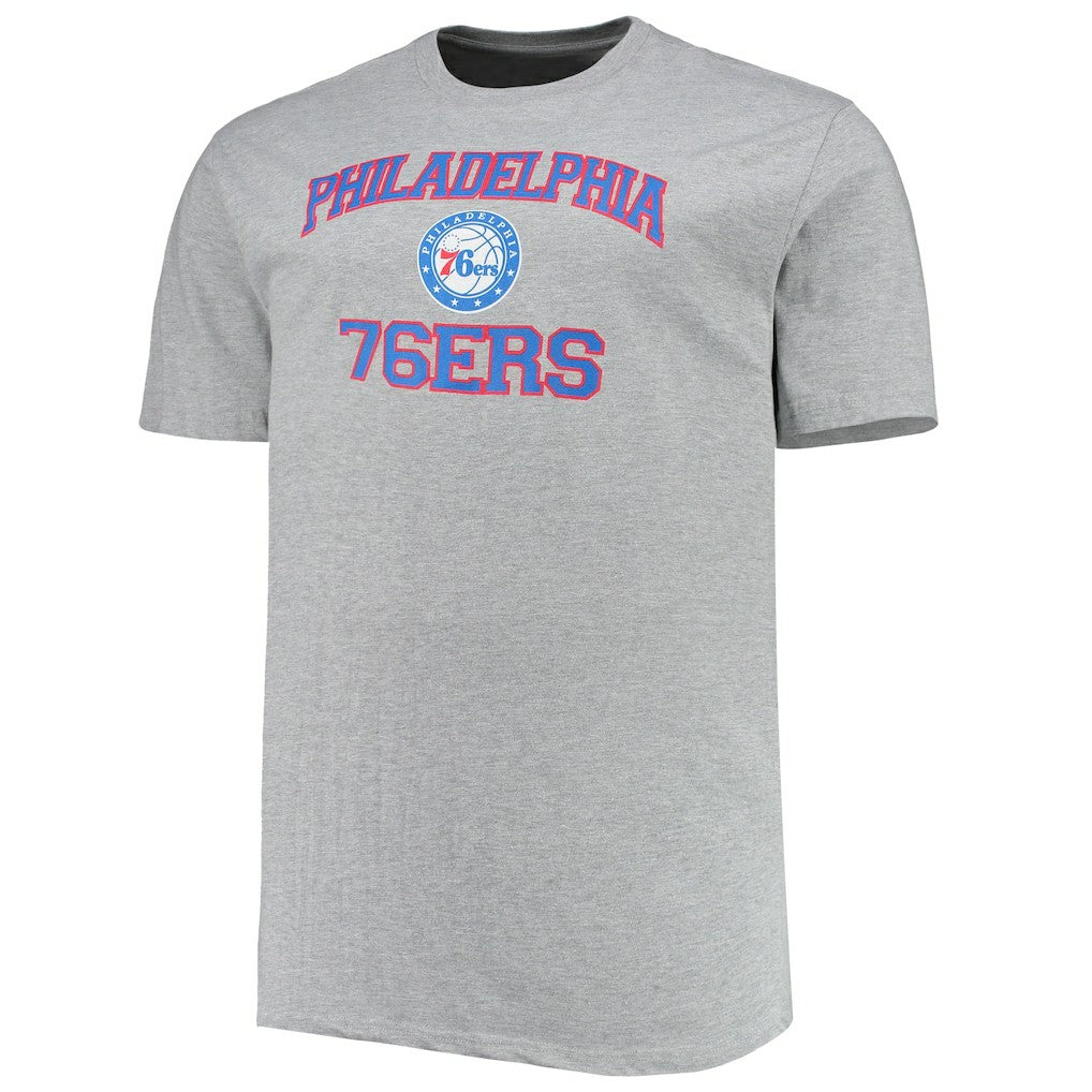 Heathered Gray Philadelphia 76ers Big & Tall Heart & Soul T-Shirt | NBA