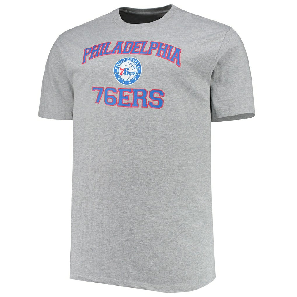 Heathered Gray Philadelphia 76ers Big & Tall Heart & Soul T-Shirt | NBA