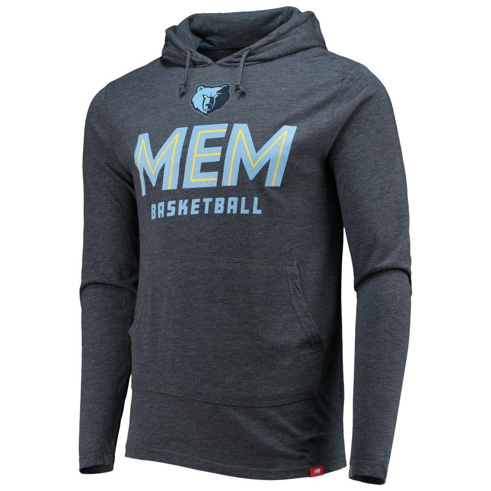 Heathered Navy Memphis Grizzlies Sportiqe Practice Shoot Around Rowan Tri-Blend Pullover Hoodie | NBA