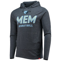 Heathered Navy Memphis Grizzlies Sportiqe Practice Shoot Around Rowan Tri-Blend Pullover Hoodie | NBA