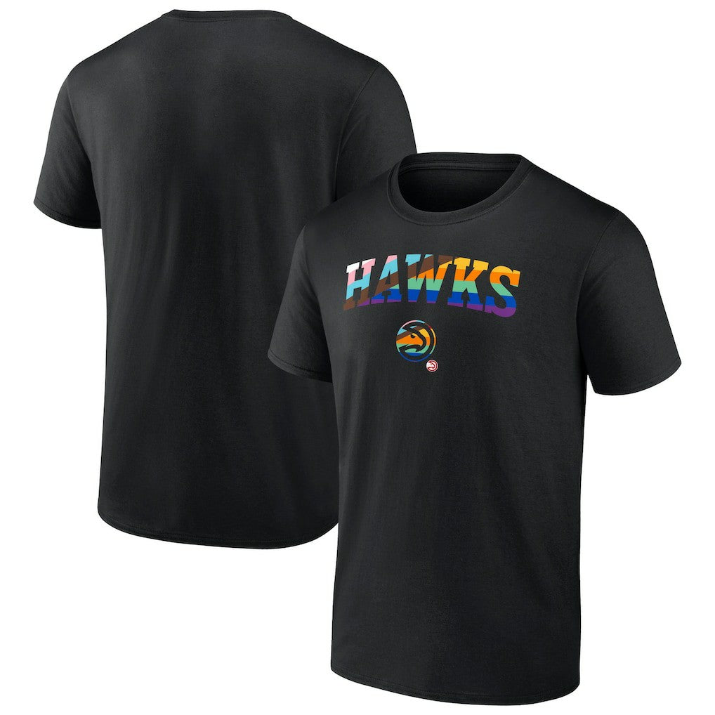 Black Atlanta Hawks Logo Pride T-Shirt | NBA
