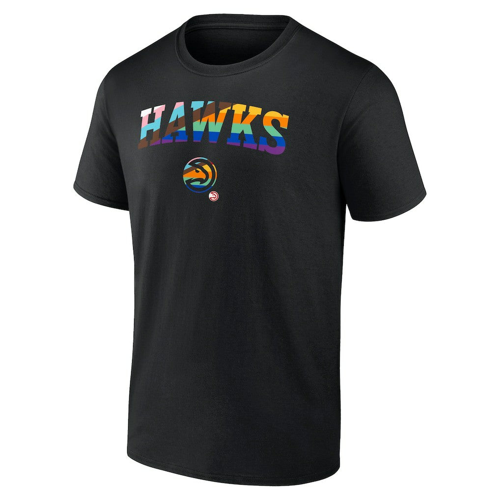 Black Atlanta Hawks Logo Pride T-Shirt | NBA