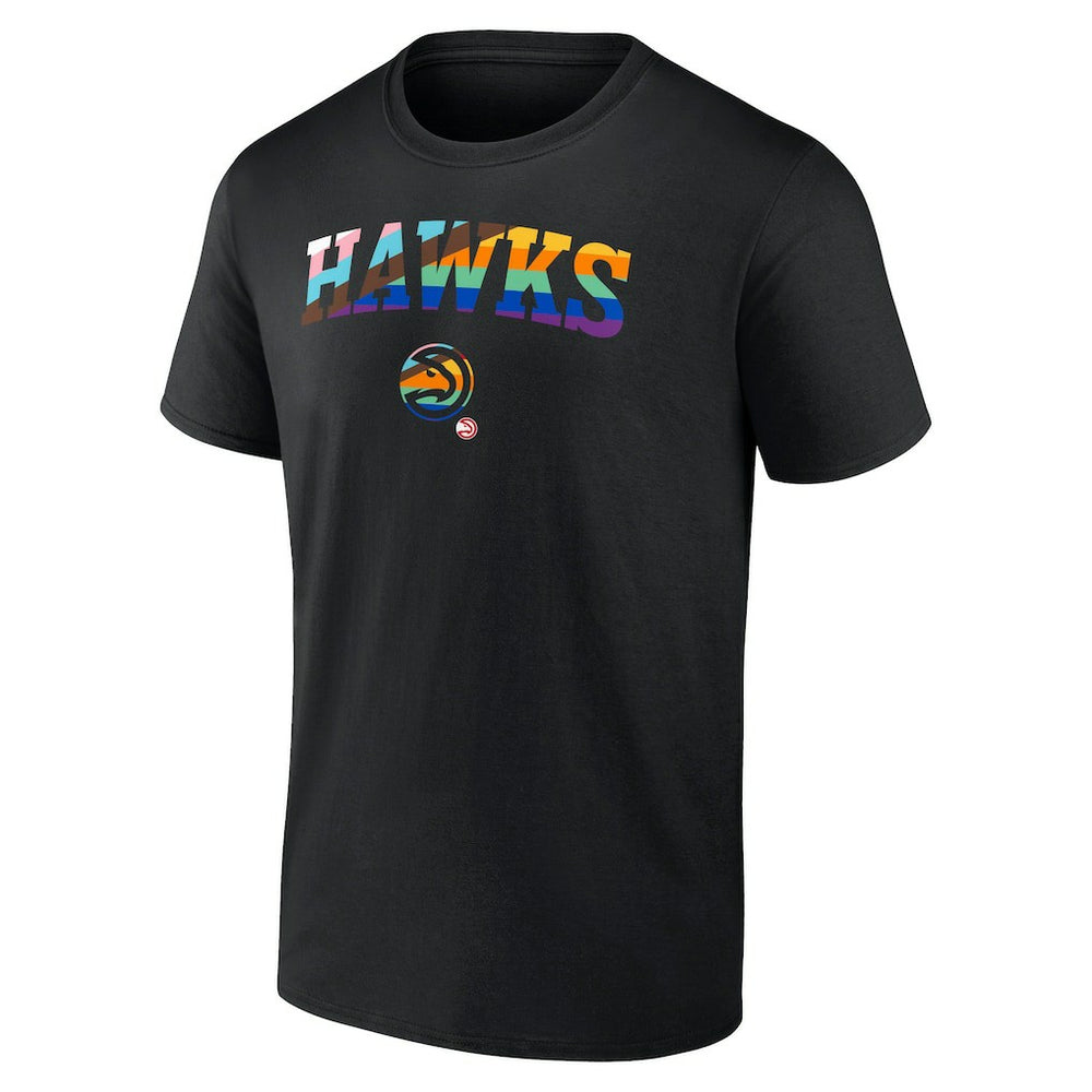 Black Atlanta Hawks Logo Pride T-Shirt | NBA
