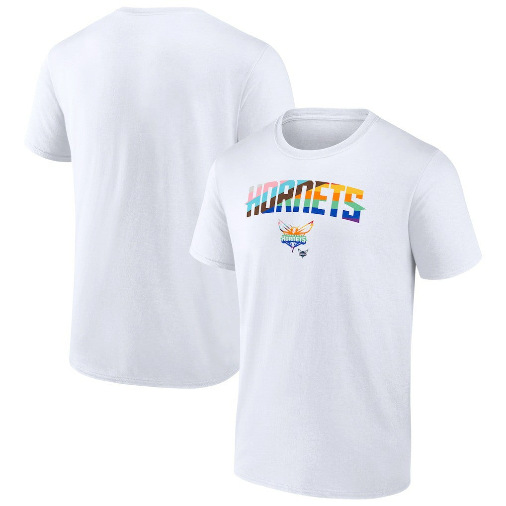 White Charlotte Hornets Pride T-Shirt | NBA
