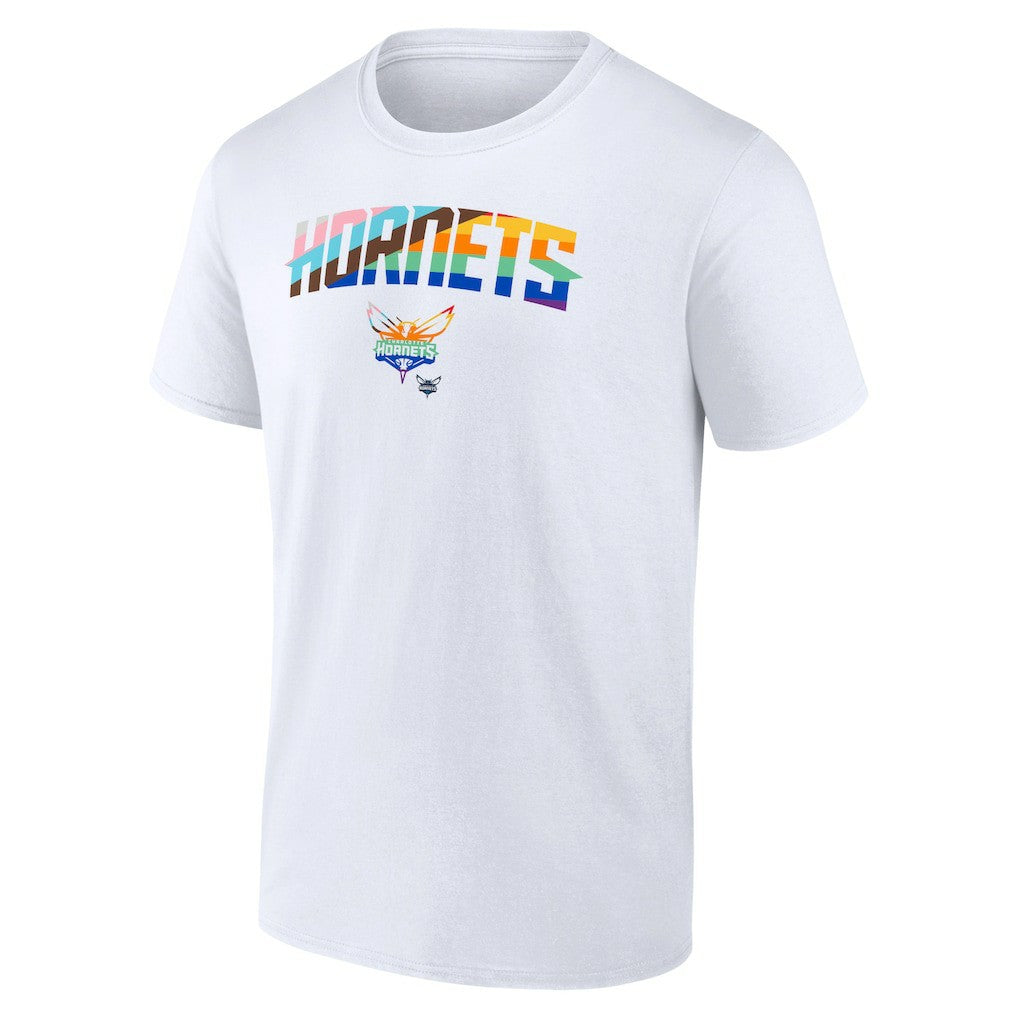 White Charlotte Hornets Pride T-Shirt | NBA
