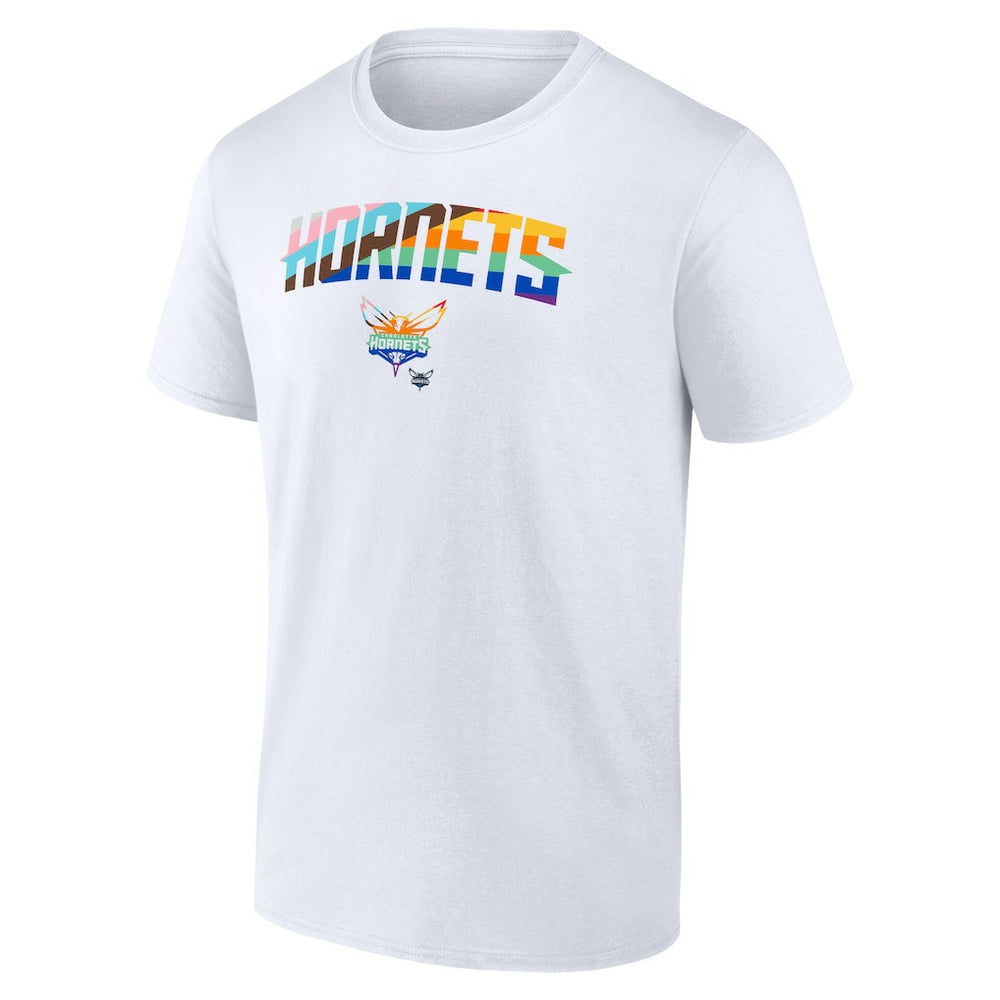 White Charlotte Hornets Pride T-Shirt | NBA
