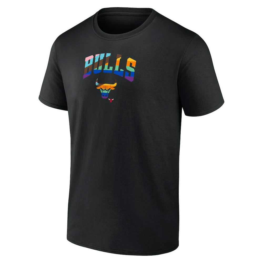Black Chicago Bulls Logo Pride T-Shirt sale | NBA
