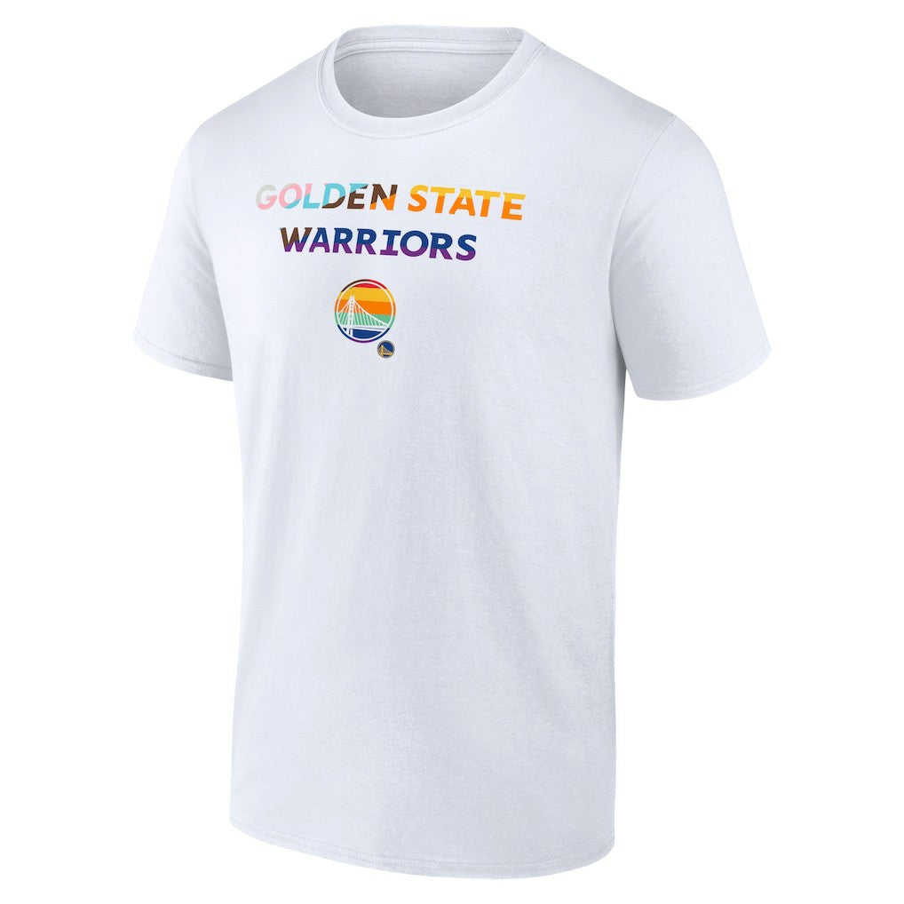 White Golden State Warriors Pride T-Shirt sale | NBA