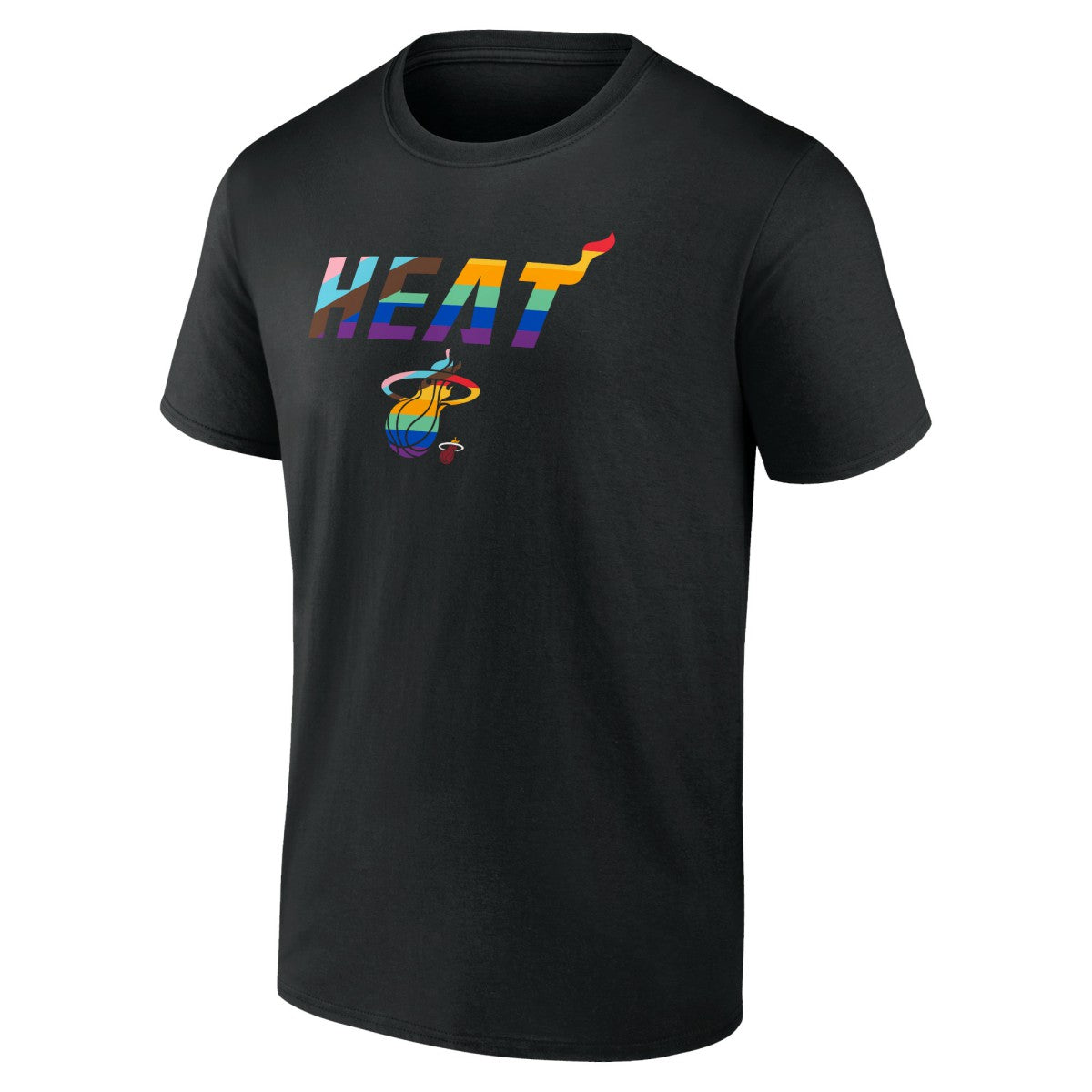 Black Miami Heat Logo Pride T-Shirt | NBA