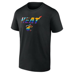 Black Miami Heat Logo Pride T-Shirt | NBA