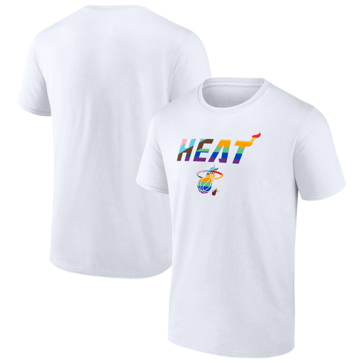 White Miami Heat Pride T-Shirt | NBA