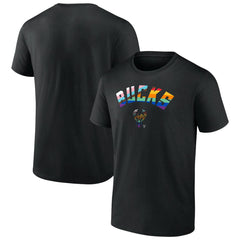 Black Milwaukee Bucks Pride T-Shirt | NBA