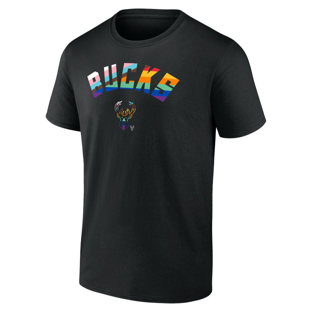 Black Milwaukee Bucks Pride T-Shirt | NBA