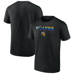 Black Minnesota Timberwolves Pride T-Shirt | NBA